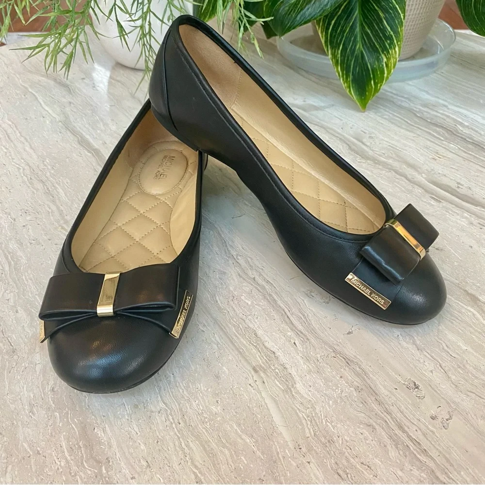 MICHAEL Michael Kors Navy Flats with Bow - Picture 3 of 14